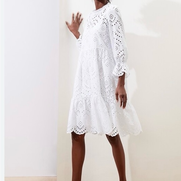 Banana Republic Dresses & Skirts - Banana Republic White Eyelet Tiered Dress
